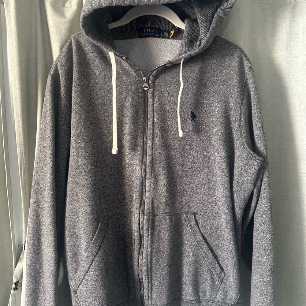 Polo by Ralph Lauren Charcoal Zip-Up Men's Sweater